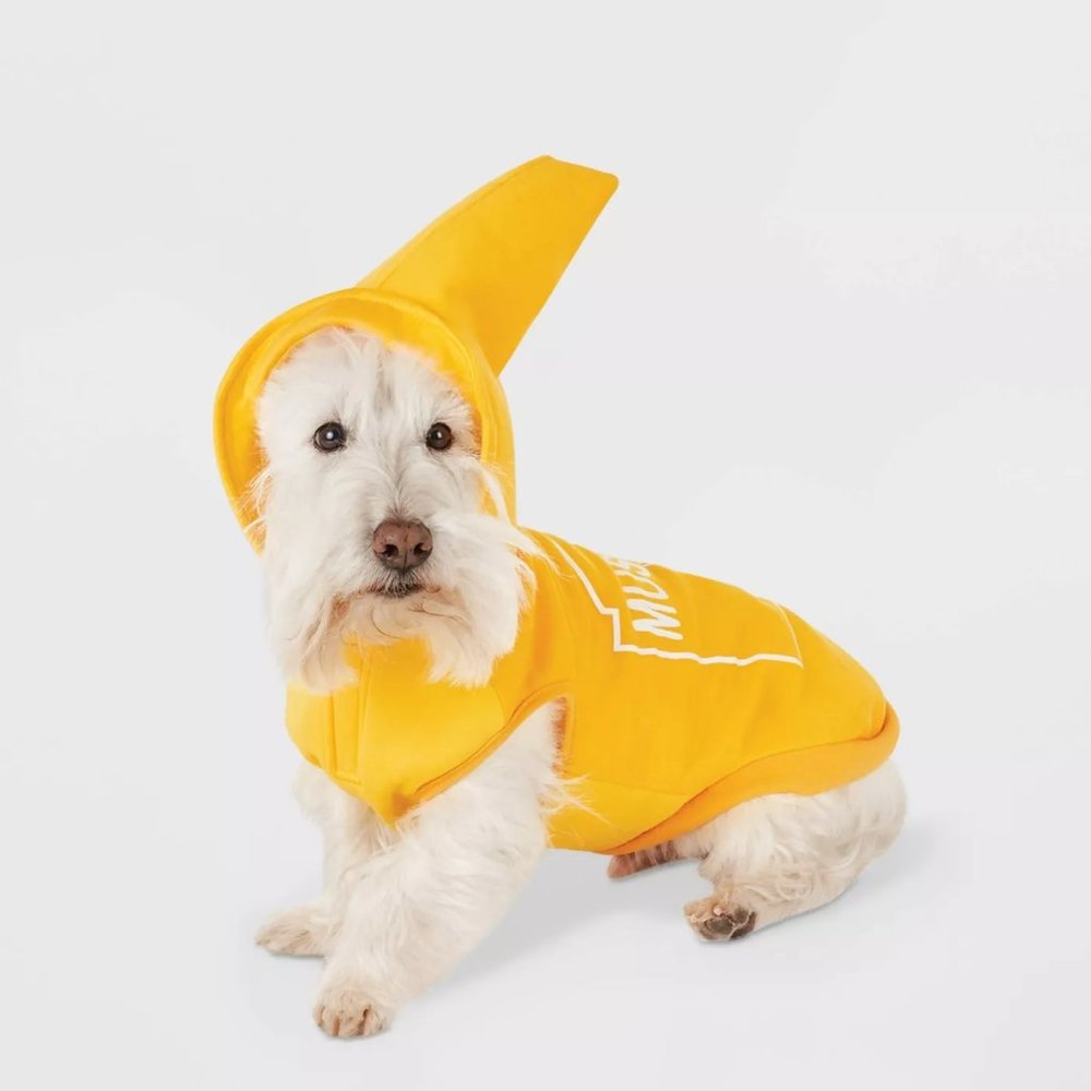 Pet Dog Hyde & Eek MUSTARD Bottle Halloween Costume Size XS S L XL Hoodie NWT